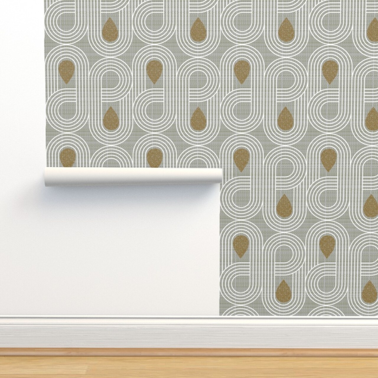 Mid Century Modern Retro Inspired Atomic Era 1950S 1960S Look Custom Pre-pasted Wallpaper by Spoonflower Pre-Pasted Wallpaper 2FT Wide